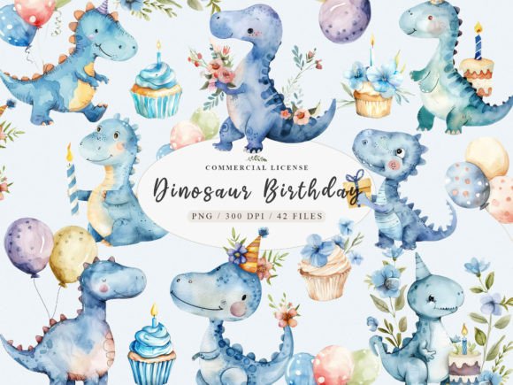 Download Blue Dinosaur Birthday,Baby Boy Dinosaur - Birthday Collection