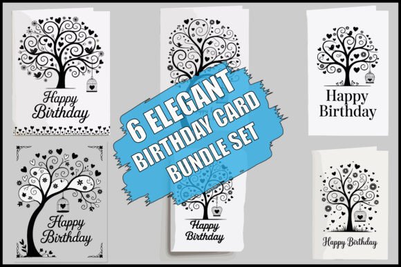 Download Elegant Birthday Card Bundle Set - Birthday Collection