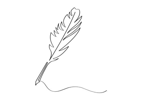 Download Bird Feather Ink Calligraphy Pen Linear - Premium Resources